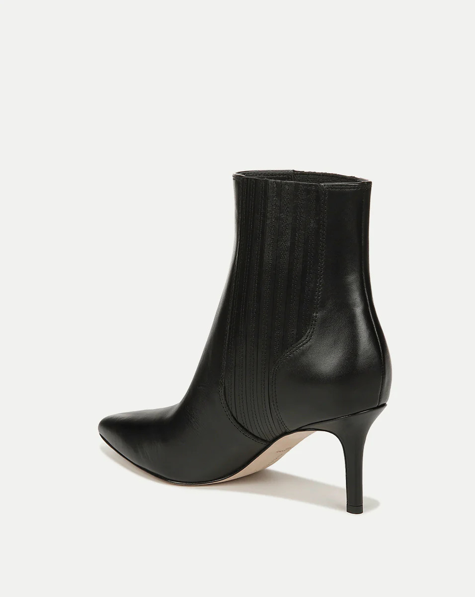 Lisa Leather Mid-Heel Bootie | Veronica Beard