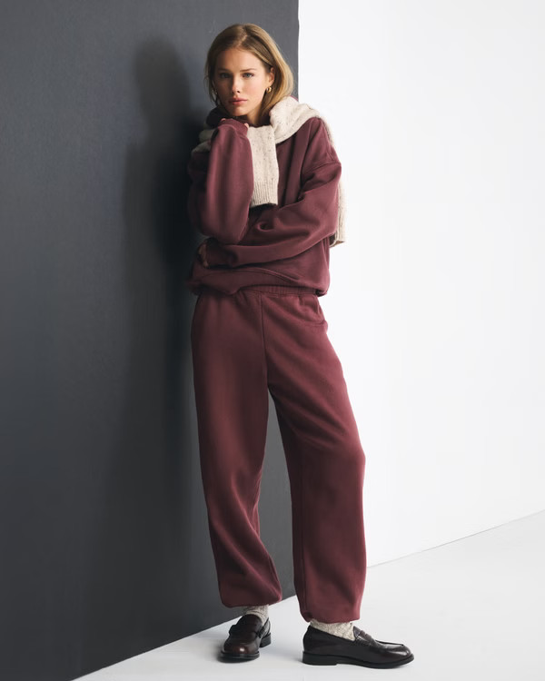 Women's High Rise Sunday Baggy Sweatpant | Women's Bottoms | Abercrombie.com | Abercrombie & Fitch (US)