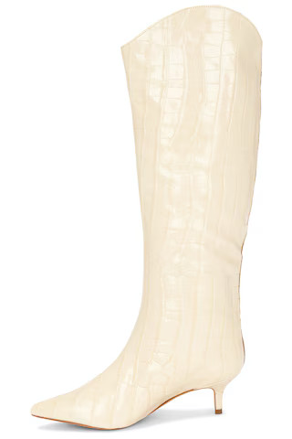 Schutz Maryana Wide Calf Boot in Eggshell from Revolve.com | Revolve Clothing (Global)