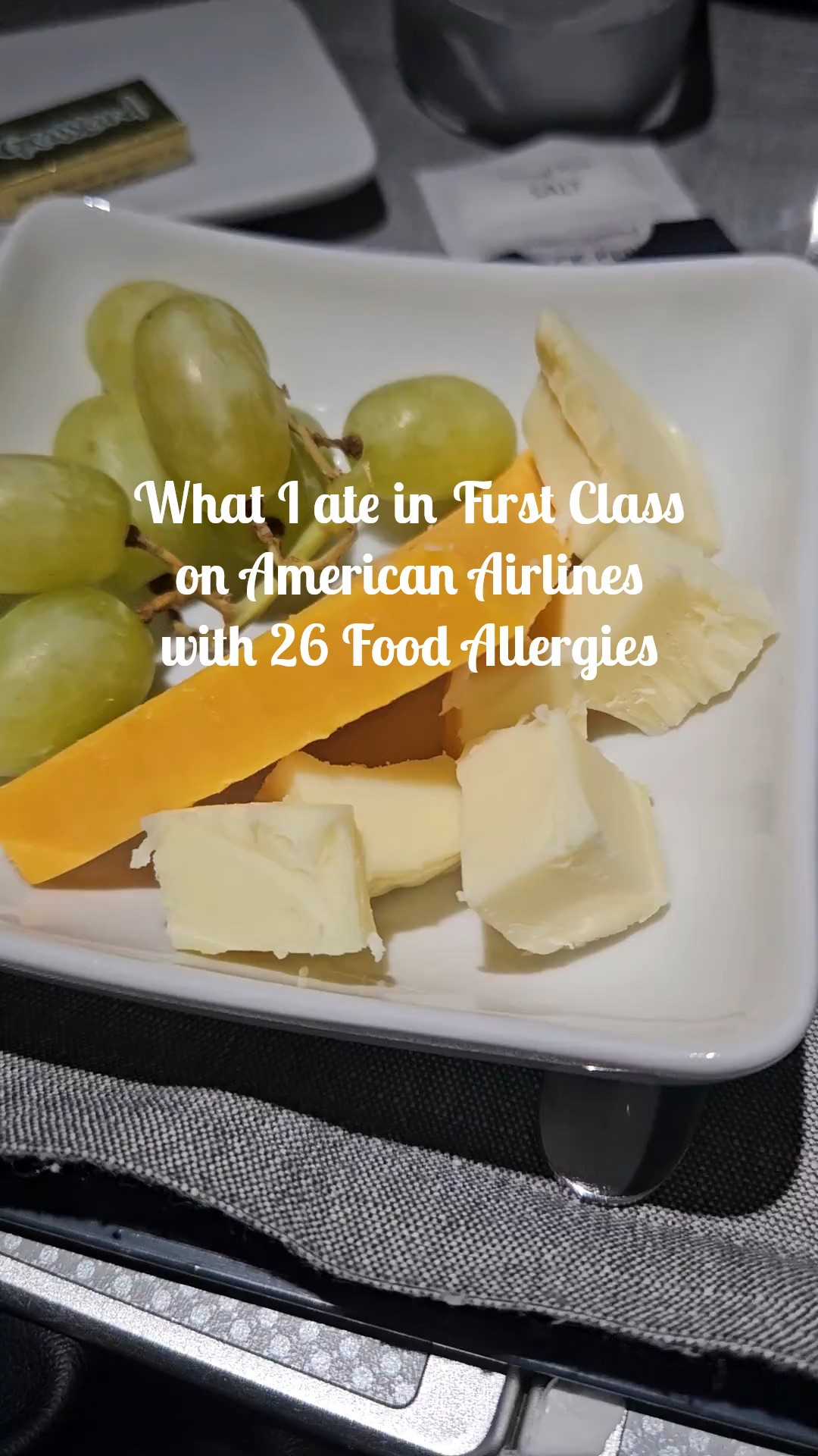 Travel is NEVER easy with 26 Food Allergies.

For my epic birthday, I decided to splurge and fly in First Class on American Airlines. I forgot that meant a meal would be offered and I hadn’t preordered anything that would work with my 26 food allergies. 

Luckily, I was able to request a cheese platter with grapes and they also offer warm mixed nuts as nibbles before the meal. They even had raspberry sorbet that was gluten free that I was able to have. Diet Coke was a splurge I had to take even though I try to limit caffeine and carbonation.

What I didn’t eat that was offered was hot bread rolls and butter, lettuce salad, chicken enchilada or red curry lentils for an entree, warm brownie sundae with vanilla ice cream and champagne, wine or premium cocktail.
#foodallergies #americanairlines

#LTKTravel #LTKdayinmylife #LTKOver40