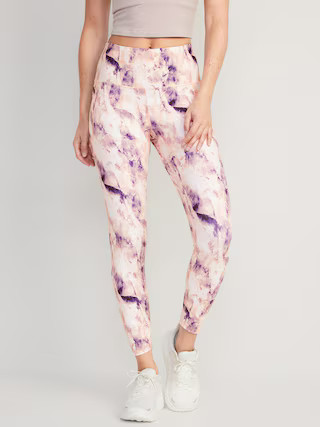 High-Waisted PowerSoft 7/8-Length Side-Pocket Leggings For Women | Old Navy (US)