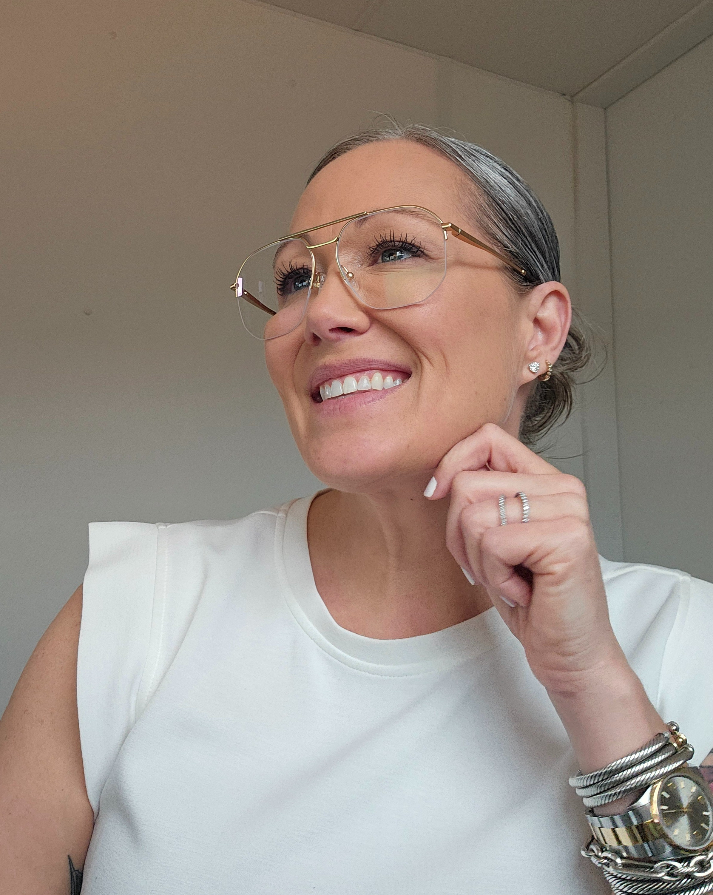 Getting old isn't fun, and not being able to see close up is part of it. These are the BEST and cutest reading glasses. They even come tinted for some extra Sass. They are so cute and lightweight!

#LTKOver40 #LTKMidsize #LTKWorkwear