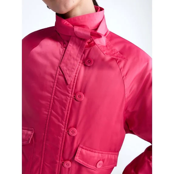 Free Assembly Women's Bow Tie Bomber Jacket, Sizes XS-XXL | Walmart (US)