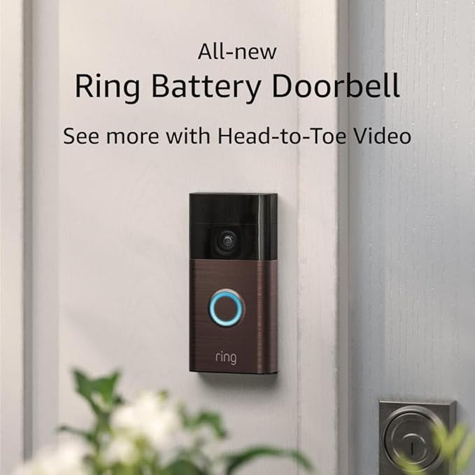 All-new Ring Battery Doorbell, Head-to-Toe Video, Live View with Two-Way Talk, and Motion Detecti... | Amazon (US)