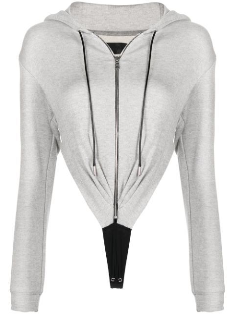 RtA hoodie-style high-cut Bodysuit - Farfetch | Farfetch Global