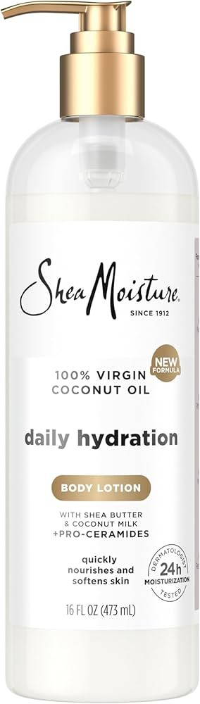 SheaMoisture Daily Hydration Body Lotion with 100% Virgin Coconut Oil, Shea Butter, Coconut Milk ... | Amazon (US)