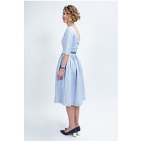 Blue Wedding Dress - Linen Modest Midi Simple -Prairie 1950's | Etsy (US)