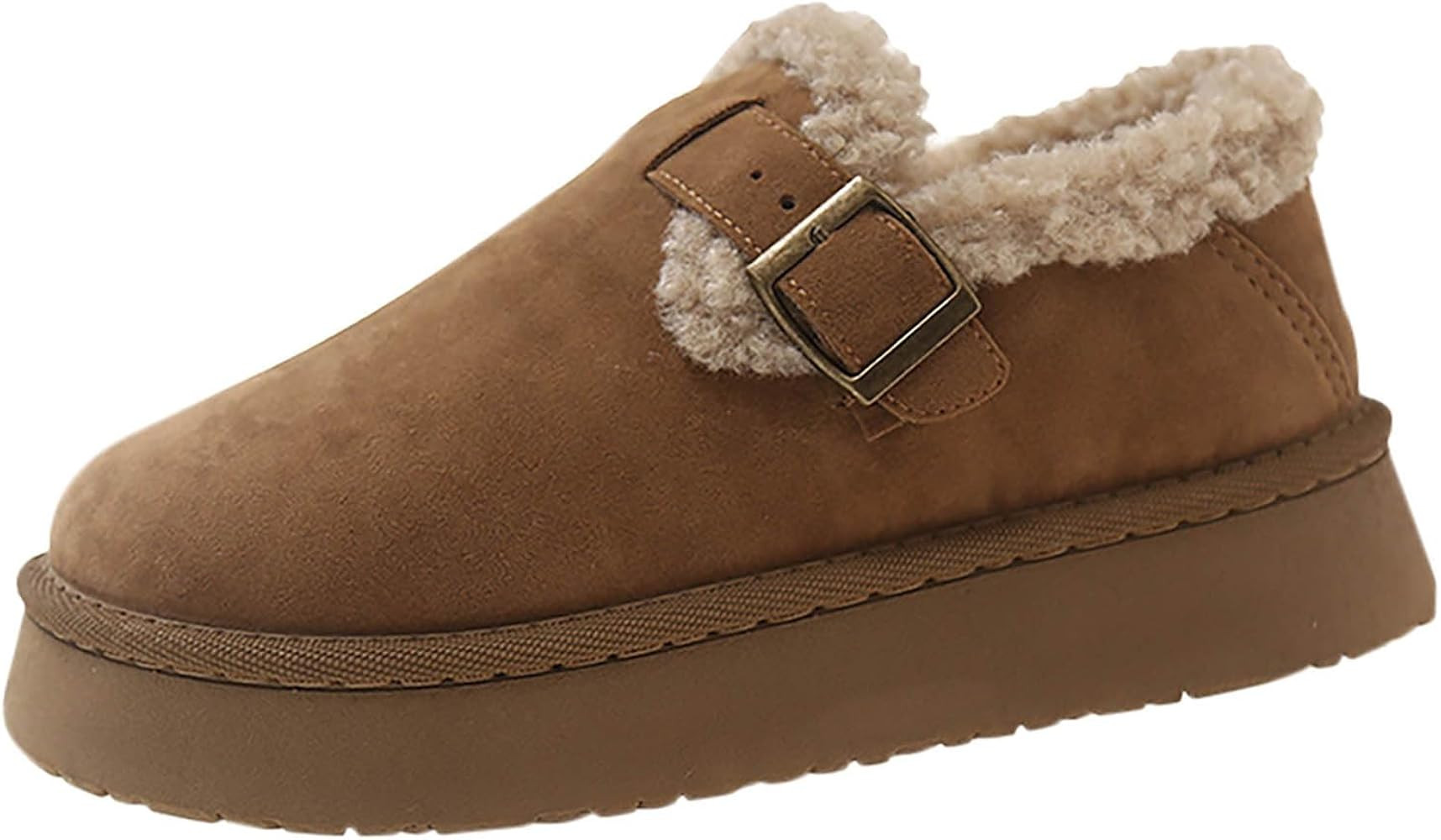 Binmer Winter Snow Boots for Women Cold Weather Warm Short Booties Thicken Fur Lined Boots Ladies... | Amazon (US)