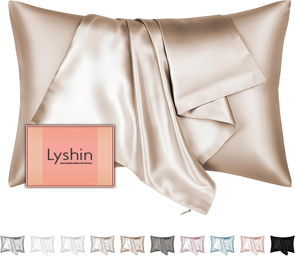 Mulberry Silk Pillow Cases Standard Size with Hidden Zipper, Ultra Smooth and Soft Breathable Coo... | Amazon (US)