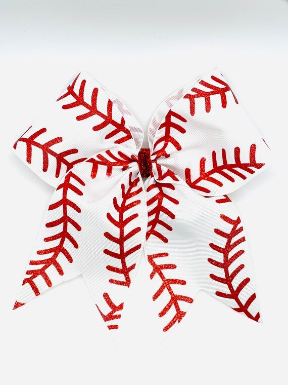 Baseball Hair Bow Baseball Bows With Ponytail Baseball Gifts | Etsy | Etsy (US)