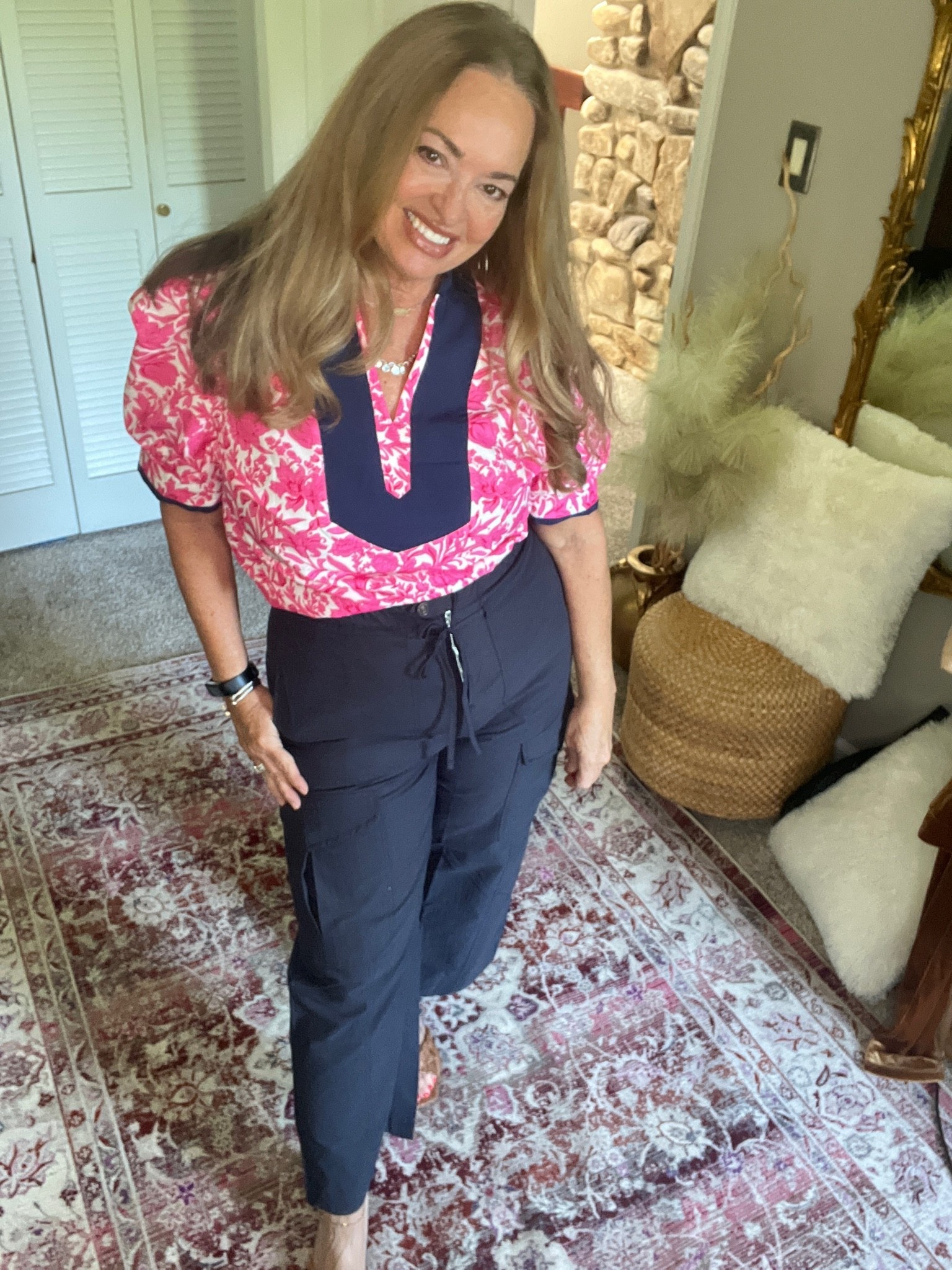 Navy and pink. Updated cargos!

#LTKmomlife #LTKgrwm #LTKootd