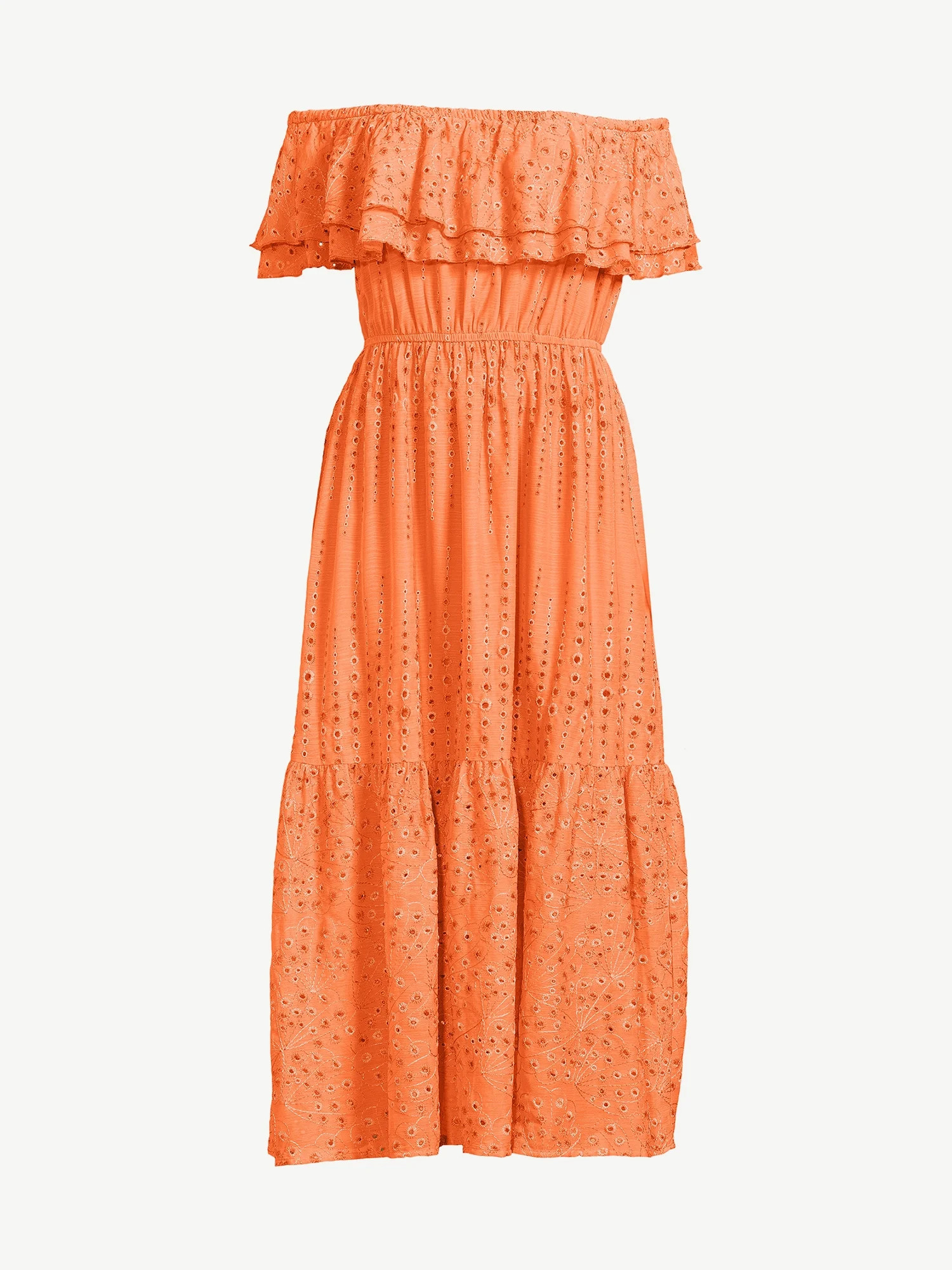 Sofia Jeans Women's Convertible Eyelet Dress, Mid-Calf Length | Walmart (US)