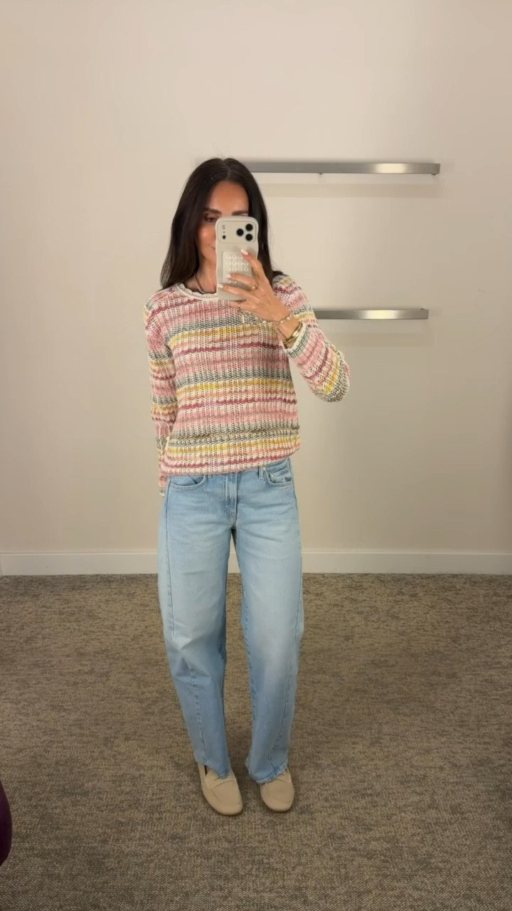 Cute and easy spring outfit, this striped sweater adds the perfect pop of color while still feeling neutral enough to wear on repeat. Paired with Mother jeans, the fit is so flattering and an everyday staple you’ll reach for all season.

spring outfit, Nordstrom finds, mother jeans outfit, casual spring style, everyday denim, light wash jeans, colorful knit sweater, spring fashion finds, annabrstyle 

#LTKOver40 #LTKootd