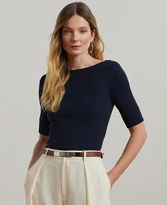 Stretch Boatneck Top | Macy's