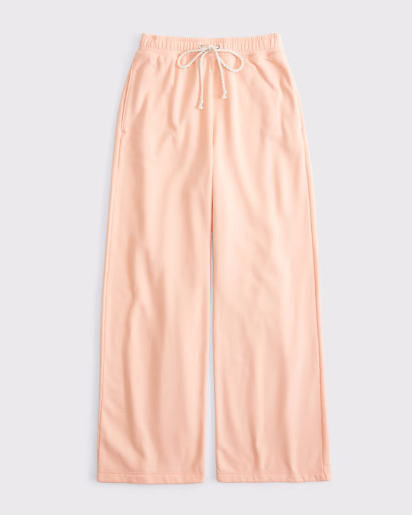 High Rise Sunday Terry Wide Leg Sweatpant | Abercrombie & Fitch (US)