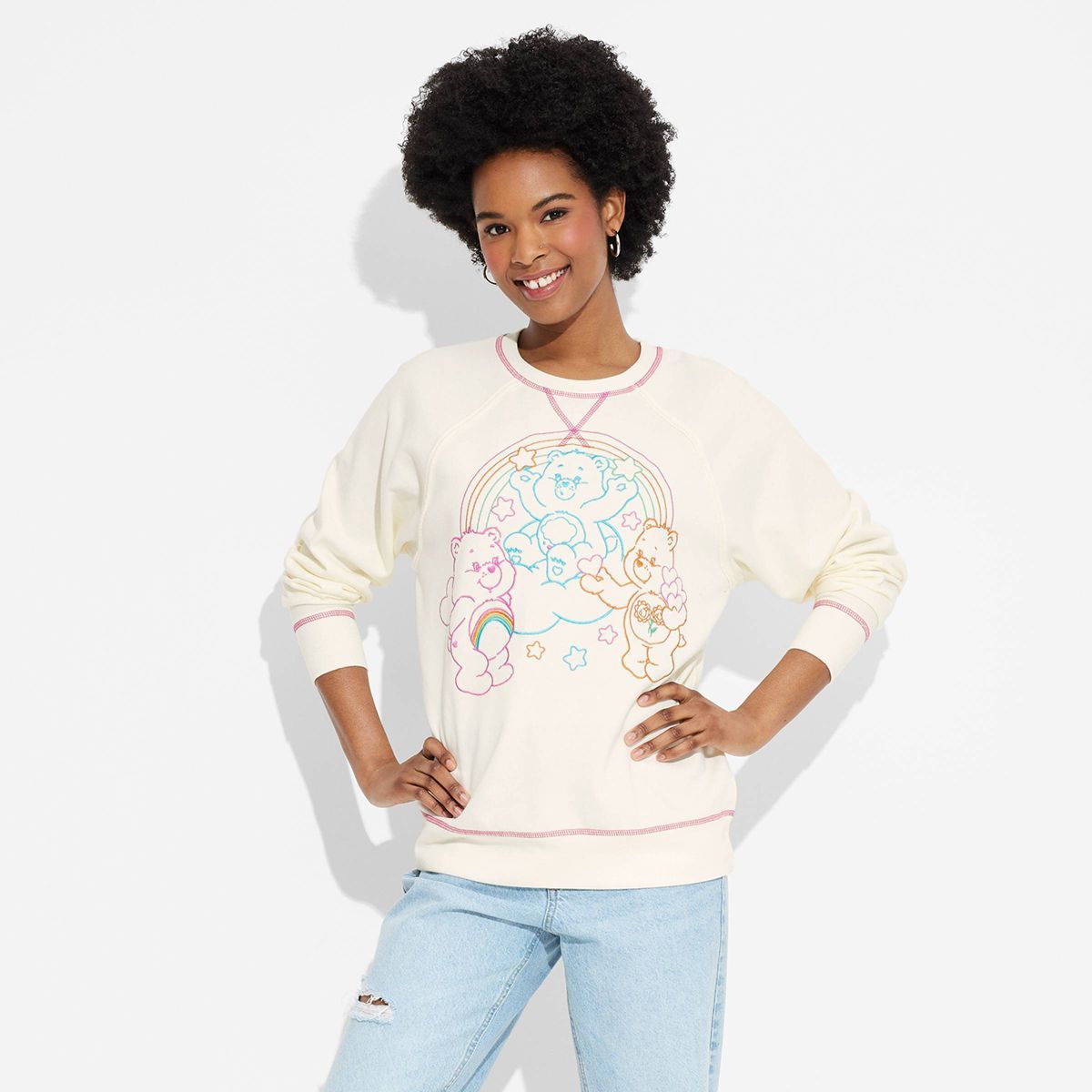 Women's Care Bears Graphic Sweatshirt - Off-White | Target