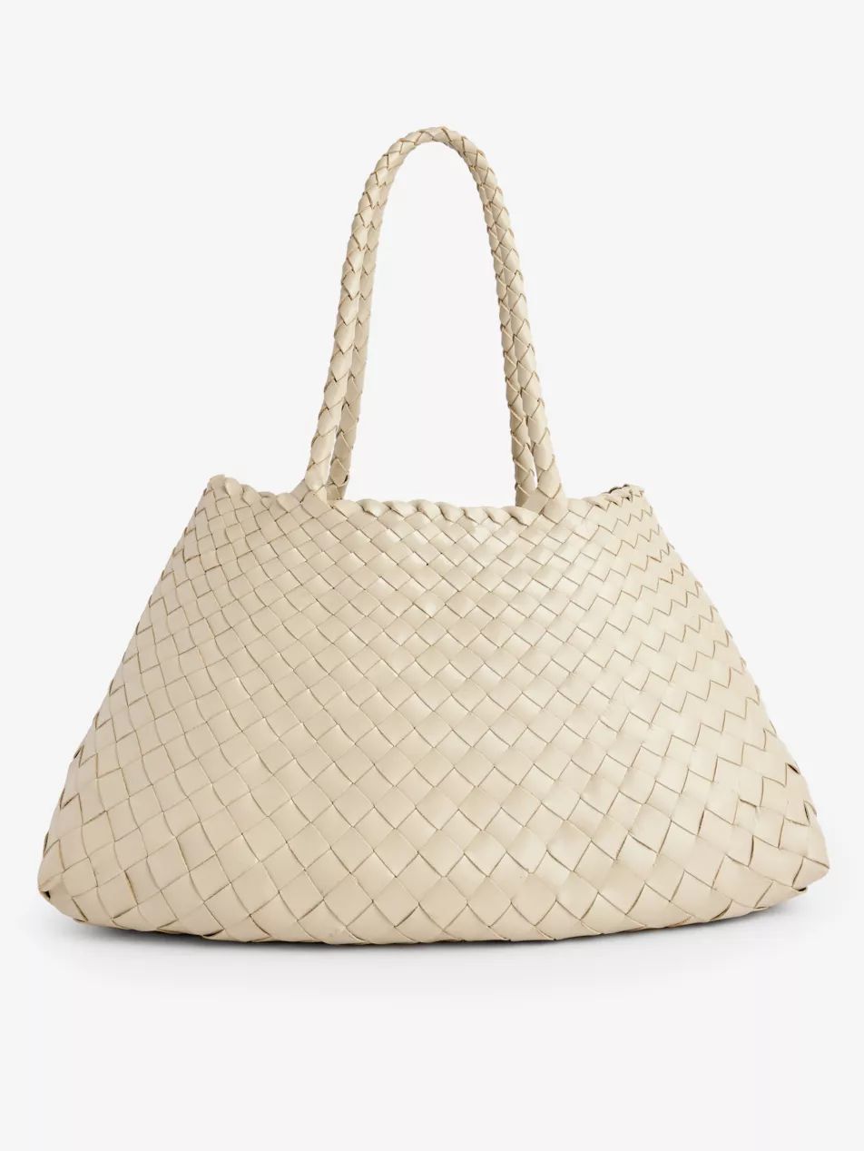 Santa Croce woven-leather top-handle basket bag | Selfridges