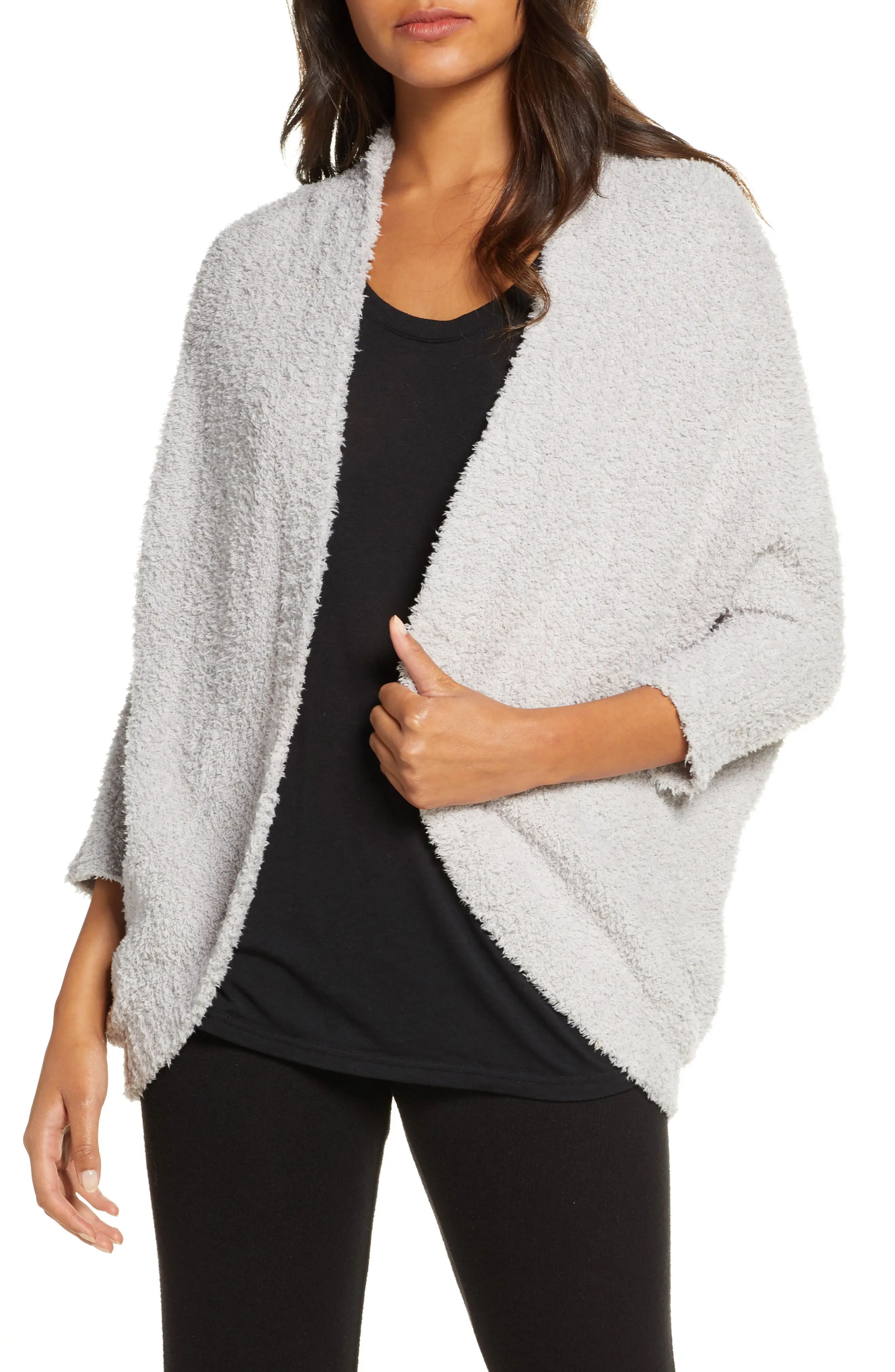 Women's Barefoot Dreams Cozychic(TM) Shrug, Size Small/Medium - Grey | Nordstrom