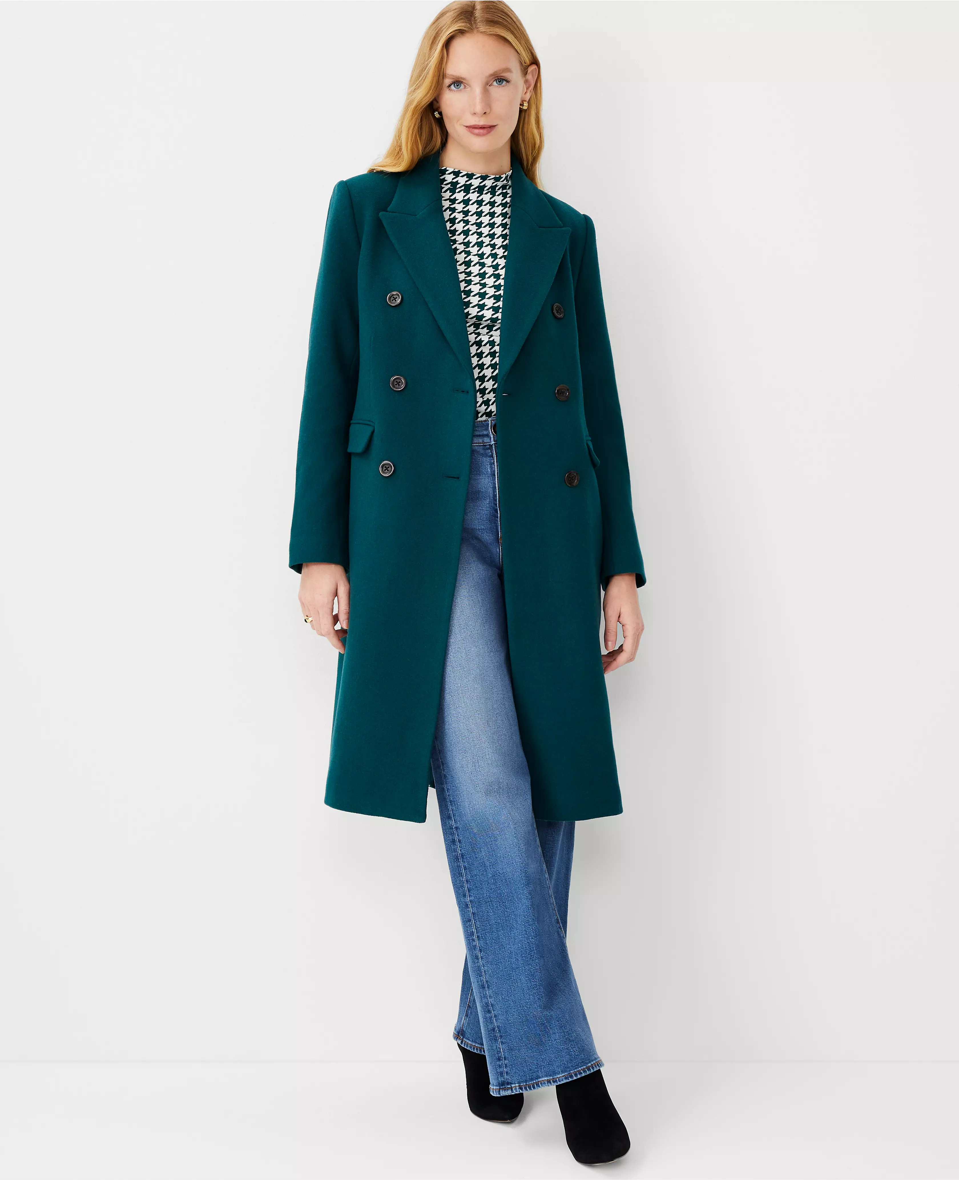 Wool Blend Tailored Chesterfield Coat | Ann Taylor (US)