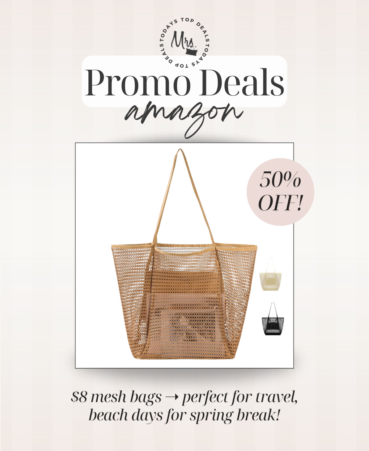 $8 mesh bags ➝ perfect for travel, beach days for spring break! 

 #LTKmomlife #LTKSaleAlert #LTKTravel