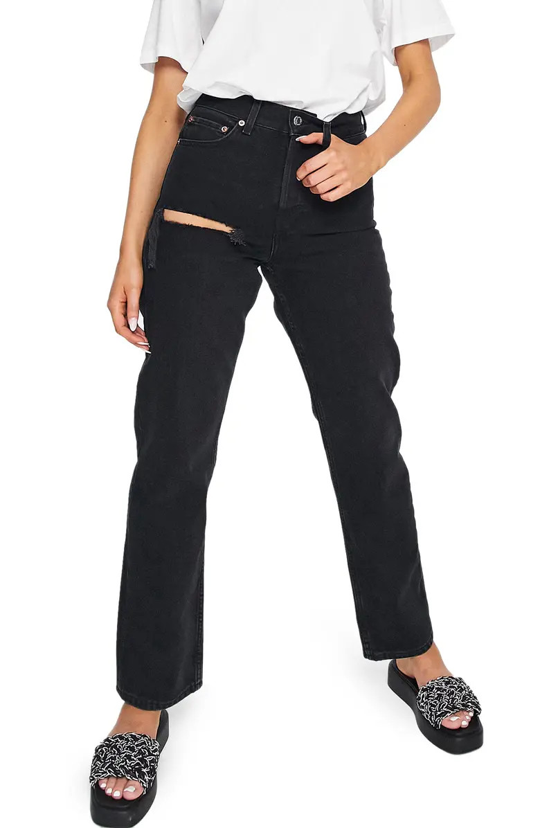 Topshop Women's Dad Nonstretch High Waist Straight Leg Jeans | Nordstrom | Nordstrom