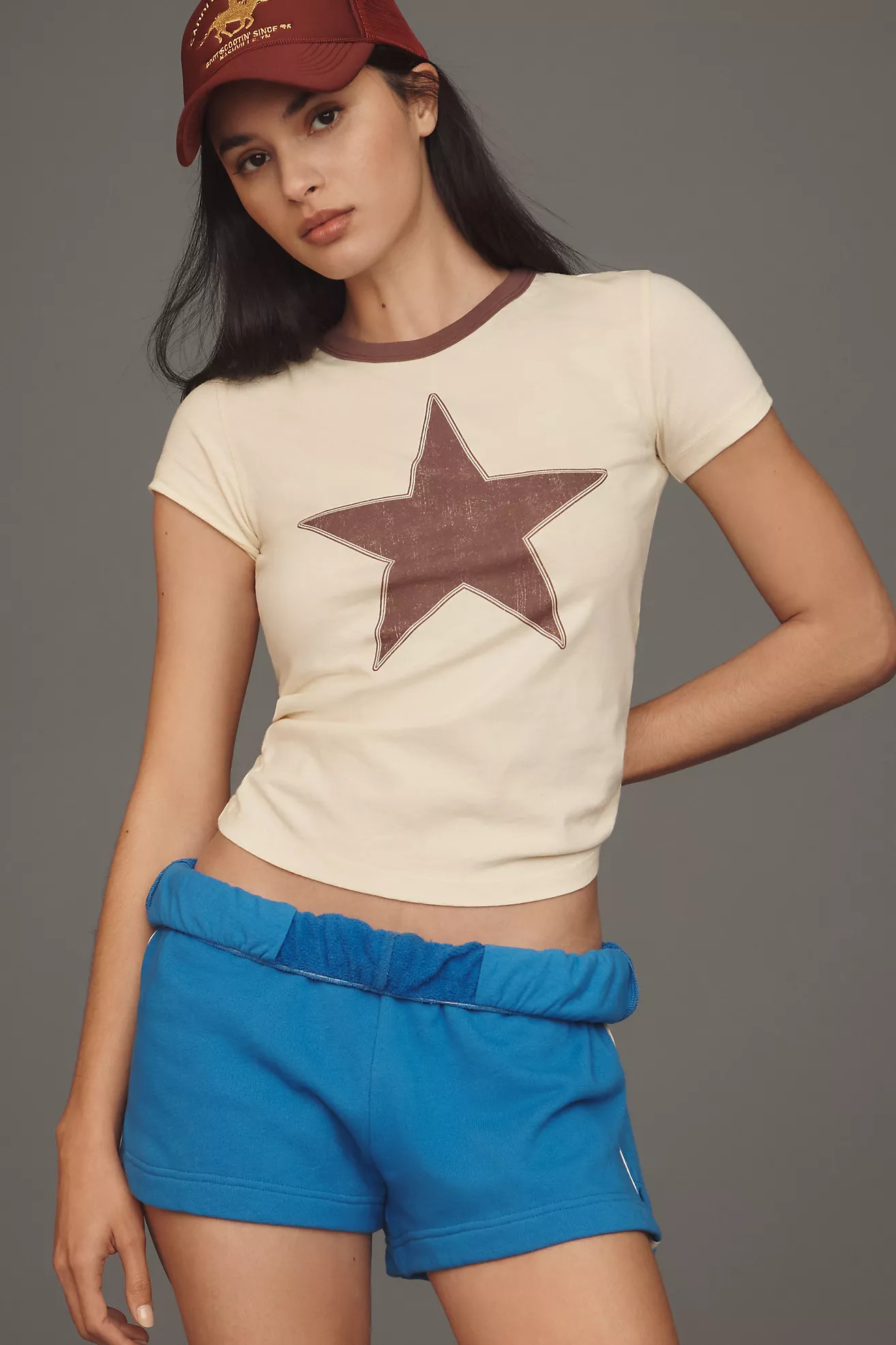 Letluv Star Short-Sleeve Ringer Crew-Neck Tee | Anthropologie (US)