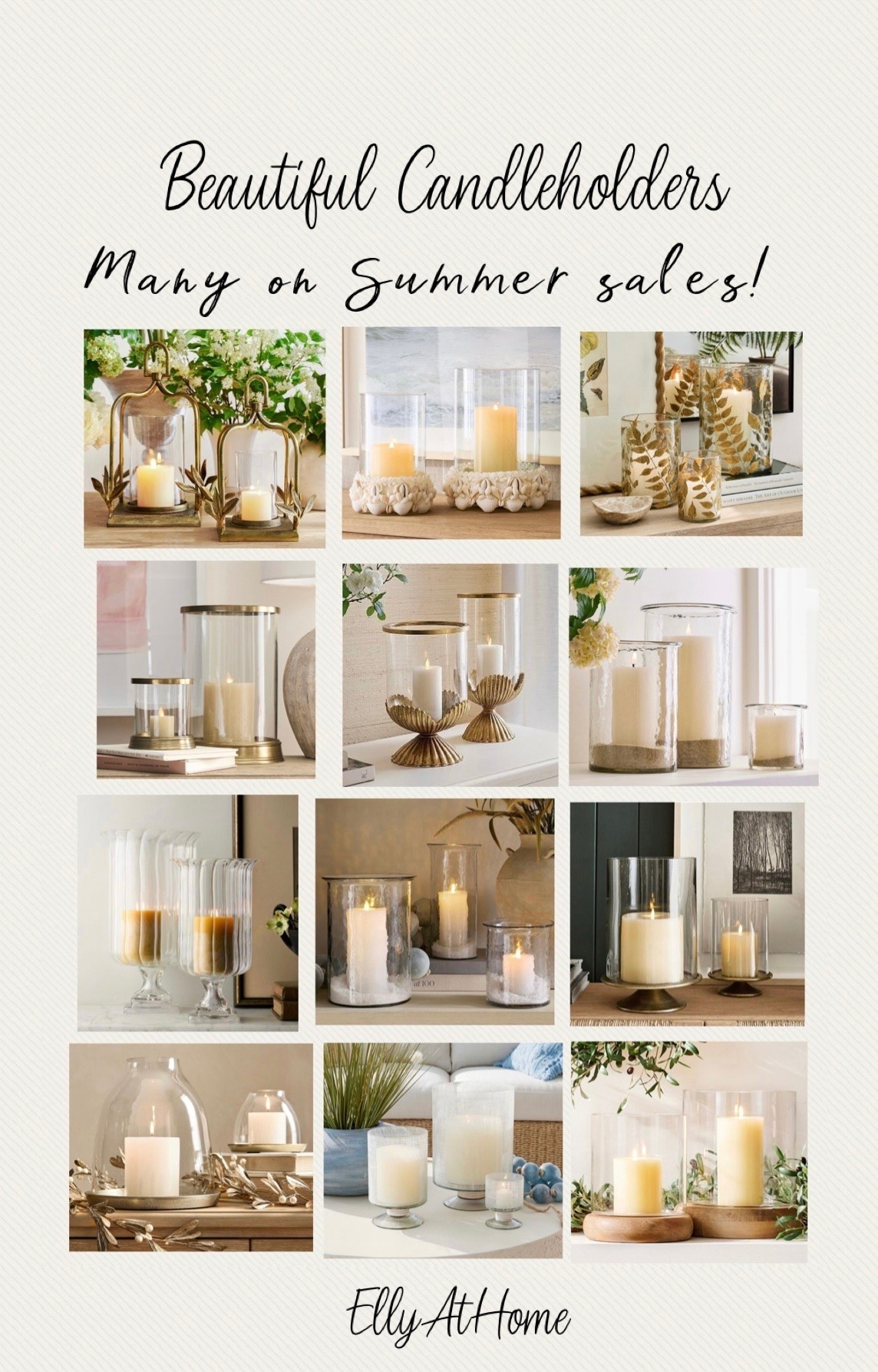 Beautiful glass hurricane candleholders for summer styling! Many on sale @Pottery Barn  shop a variety of styles and follower favorites!

#LTKHome #LTKSaleAlert