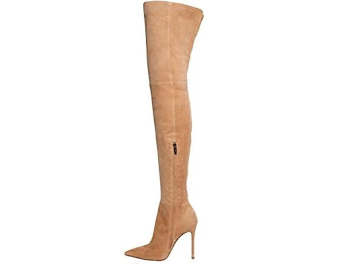 Themost Women's Pointed Toe Thigh Boots Over Knee High Boots Stretch Suede Stilettos Boots | Amazon (US)