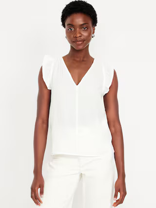 Sleeveless Crinkle Gauze Top | Old Navy (US)