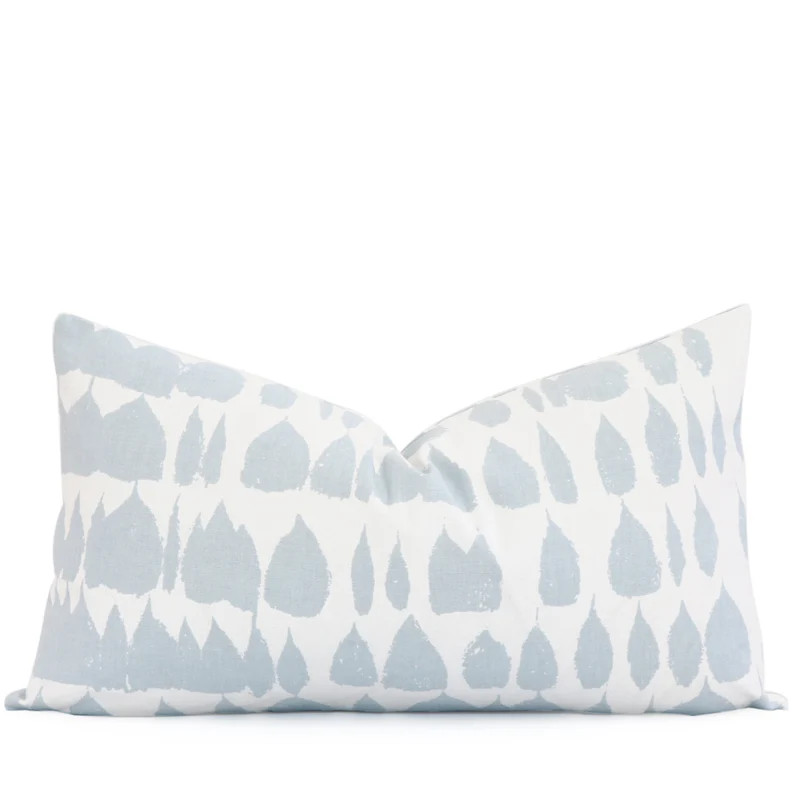 Schumacher Queen of Spain Sky Pillow Cover, Baby Blue and White Long Lumbar Body Pillow, Zippered... | Etsy (US)