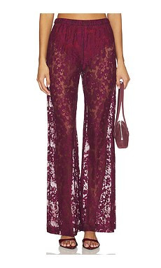 Amanda Uprichard x REVOLVE Mariko Pant in Wine from Revolve.com | Revolve Clothing (Global)
