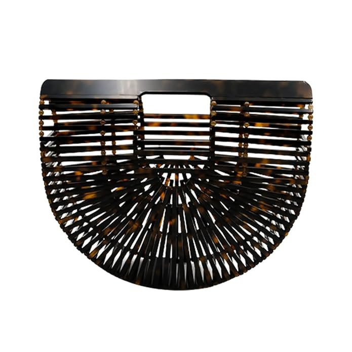 Beauty YaYa Ark Bamboo/Acrylic Clutch Handbag Wooden Purse Tote Bag | Amazon (US)