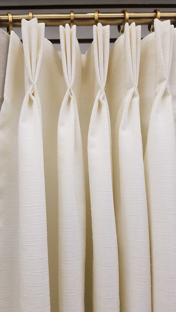 Destiny Cloud Cream, 100% Polyester | Fully-Lined Custom Drapes | Pinch Pleat or Euro Pleat | Pre... | Etsy (US)