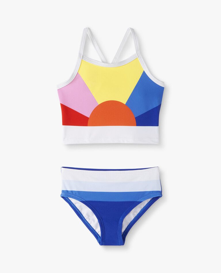 Recycled Rainbow Chaser Tankini Set | Hanna Andersson
