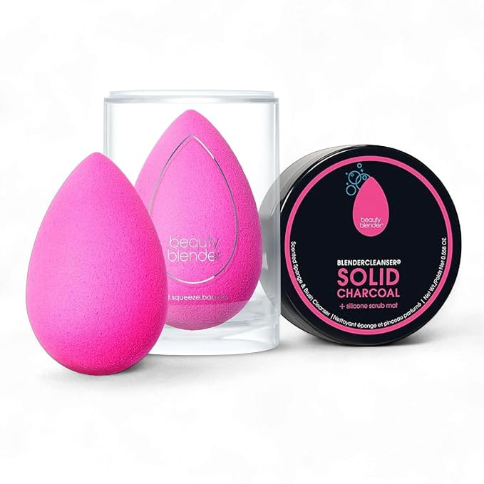 Original Pink Beauty Blender Makeup Sponge & Blendercleanser Solid Charcoal Sponge & Brush Cleans... | Amazon (US)