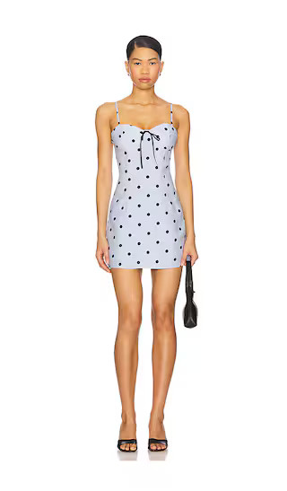 Cassidy Mini Dress in Baby Blue Dot | Revolve Clothing (Global)