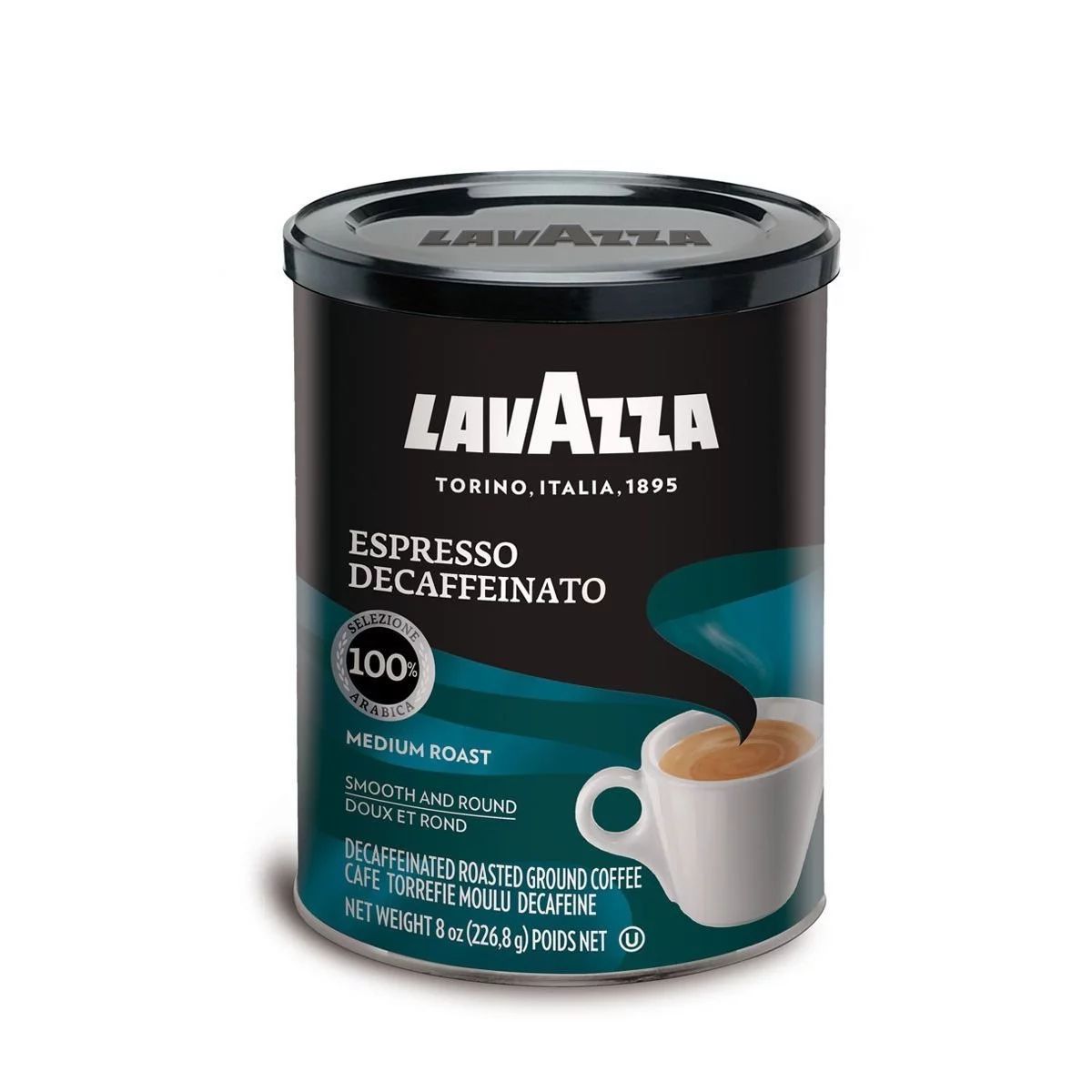 Lavazza Espresso Decaffeinato Ground Coffee Blend, Decaffeinated Medium Roast, 8-Ounce Can | Walmart (US)