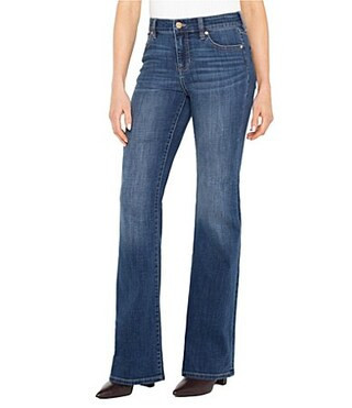 Liverpool Los Angeles Hannah Stretch Denim Mid Rise Wide Leg Jeans - 2 | Dillard's