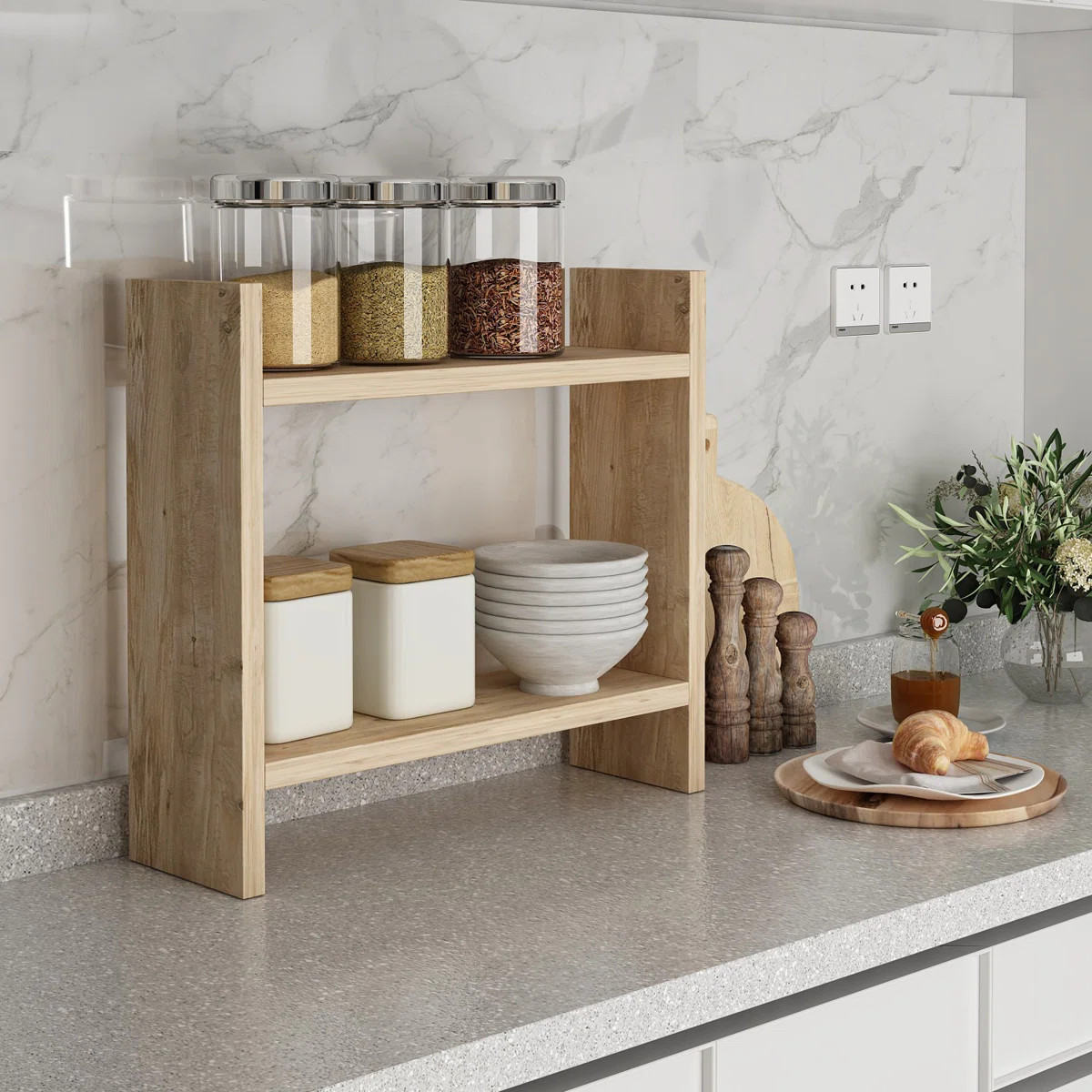 2-Tiers Kitchen Storage Shelf | Wayfair North America