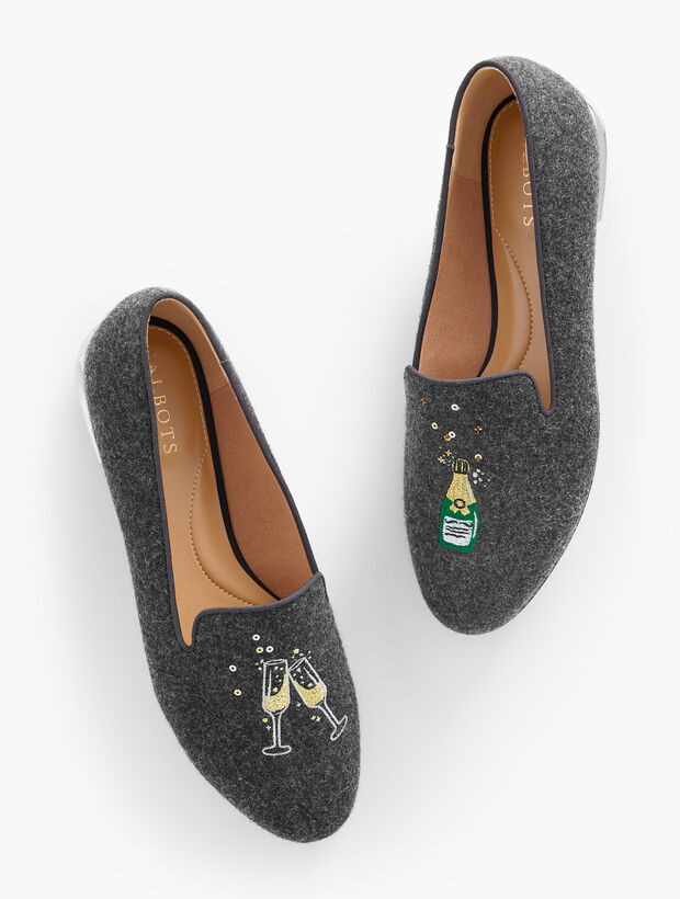 Ryan Embroidered Flannel Loafers | Talbots