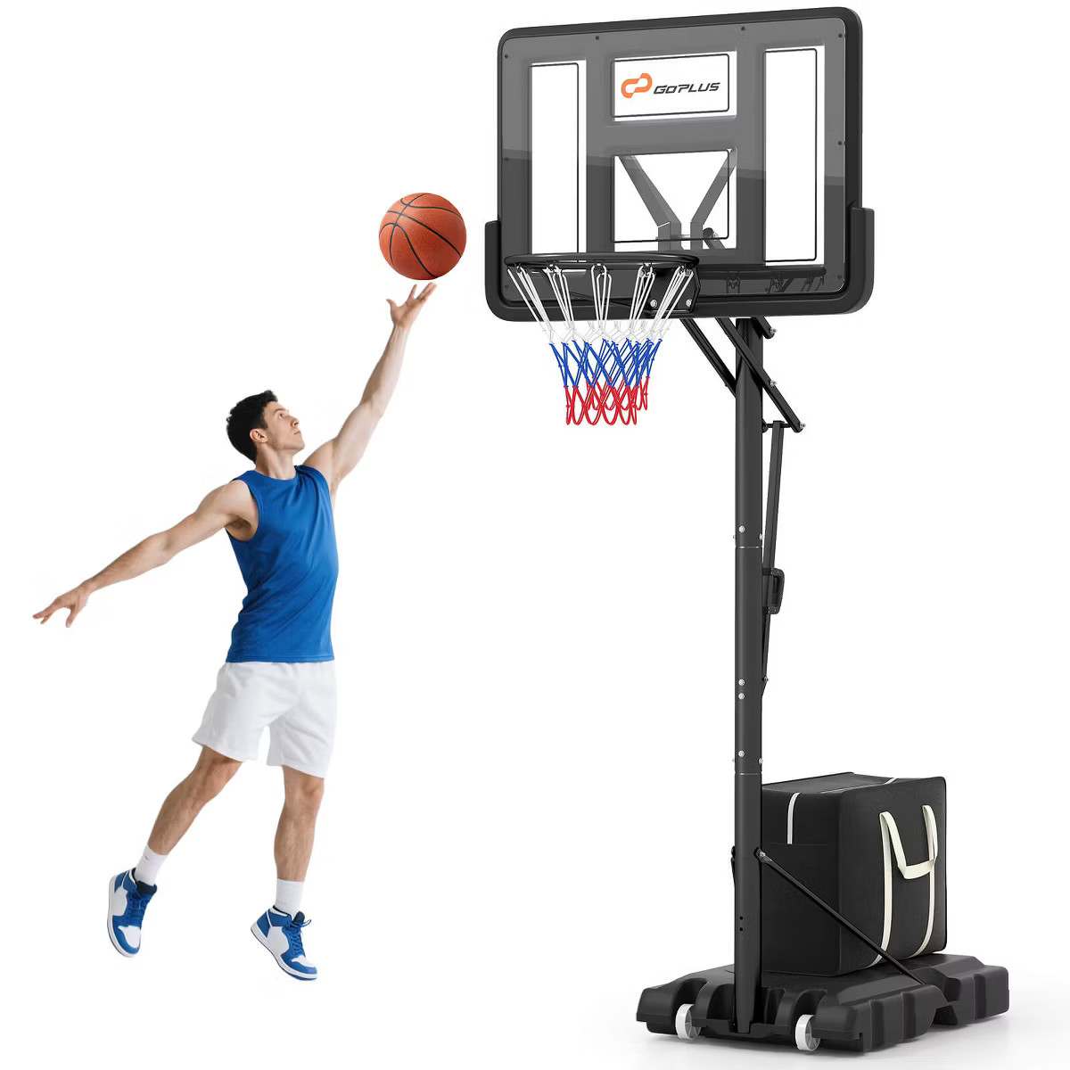 Costway 44'' Portable Adjustable Basketball Goal Hoop Stand System withSecure Bag Outdoor | Target