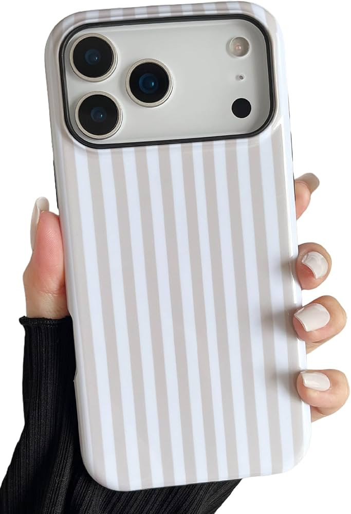 Compatible with iPhone 17 Pro Max Case Cute Aesthetic Striped Phone Case for Women Girl Shockproo... | Amazon (US)