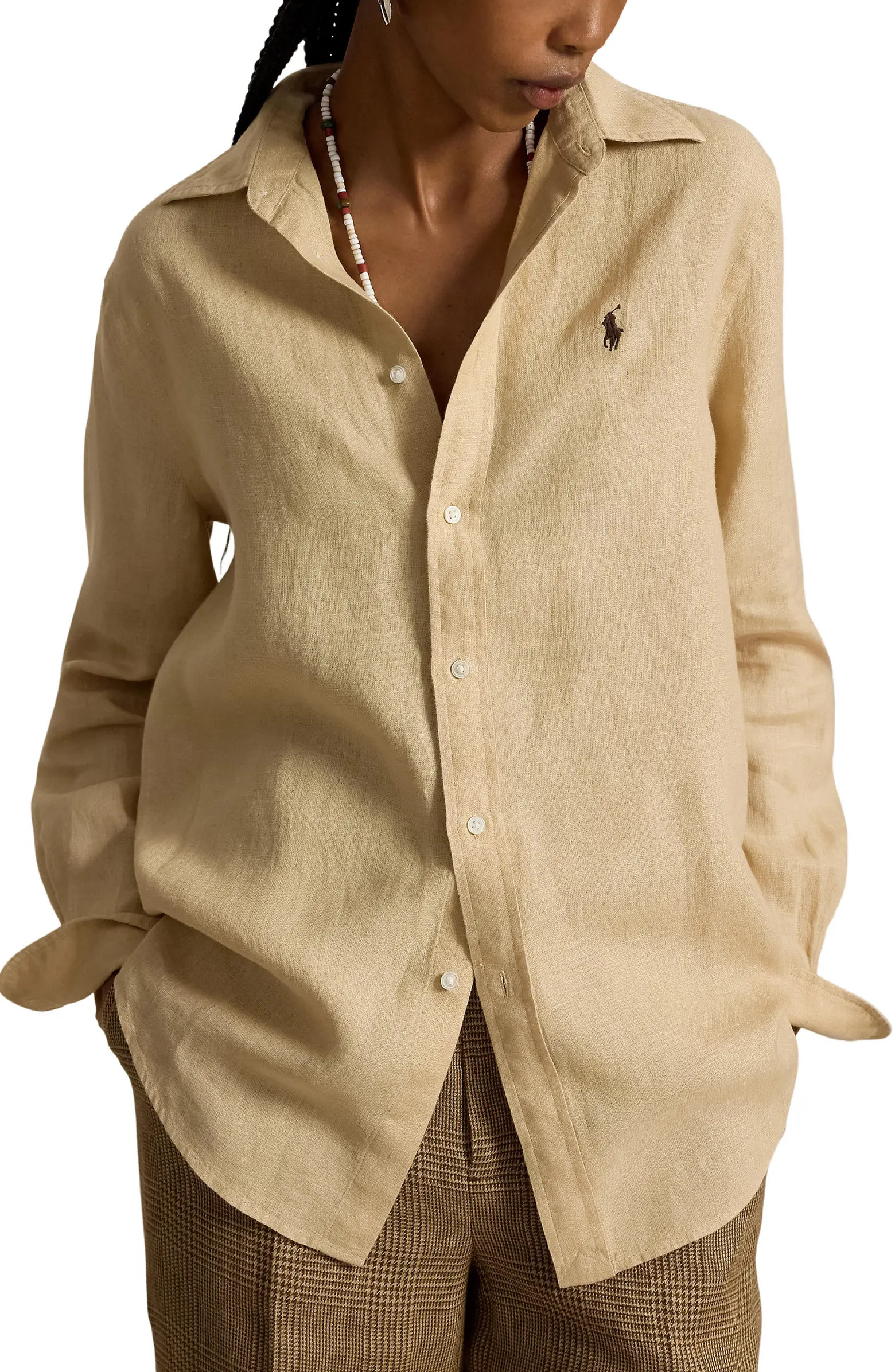 Polo Ralph Lauren Classic Fit Linen Button-Up Shirt | Nordstrom | Nordstrom