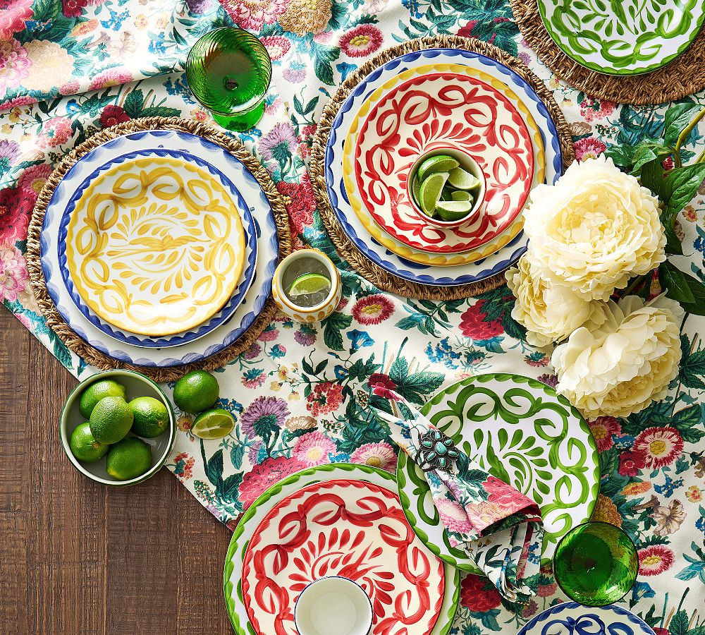 Puebla Porcelain Soup Bowls | Pottery Barn (US)