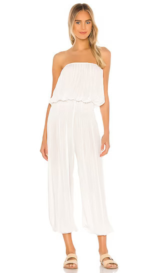 Seychelle Strapless Pleated Jumpsuit | White Jumpsuit | beach vacation outfits beach outfits  | Revolve Clothing (Global)