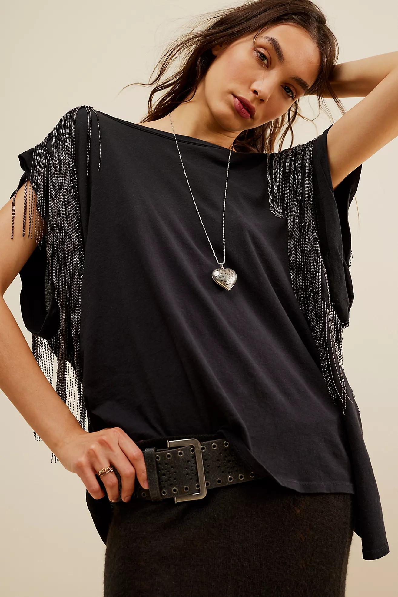 Tricia Fix Metal Fringe Tee | Free People (Global - UK&FR Excluded)