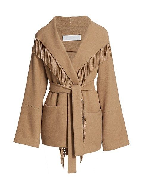 Rowen Melton Wool Fringe Lapel Jacket | Saks Fifth Avenue