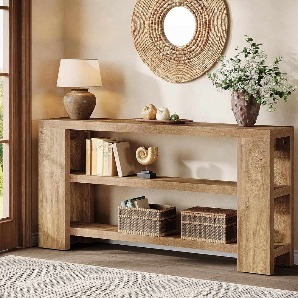 Tribesigns 70.9-Inch Extra Long Console Table with Storage, Narrow Wooden Sofa Table Behind The C... | Amazon (US)
