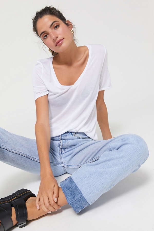 Truly Madly Deeply Deep-V Tee | Urban Outfitters US