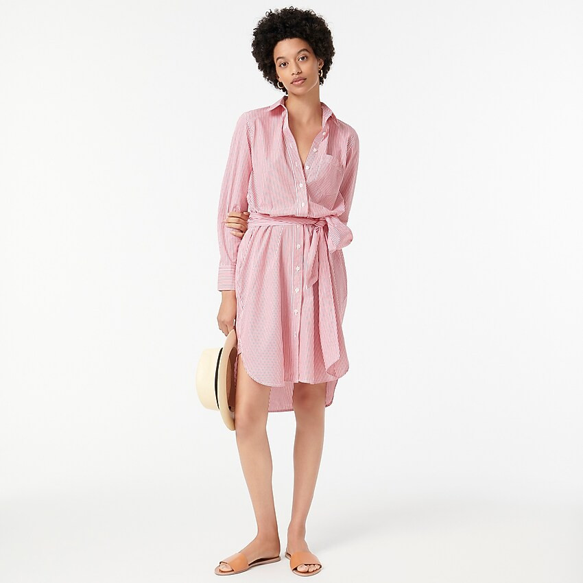 Classic-fit crisp cotton poplin shirtdress | J. Crew US
